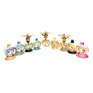 Bambino Glass Owls Varities Solid Brass Bambino & Solid Brass Tray - GLS001